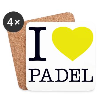 I Love Padel - Coasters (set of 4) - white - Front
