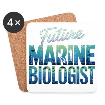 L’avenir de la biologie marine - Dessous de verre (lot de 4) - blanc - Devant