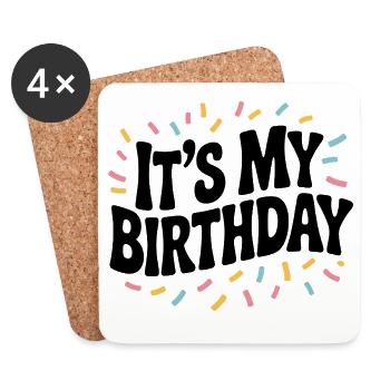 It’s My Birthday - Coasters (set of 4) - white - Front