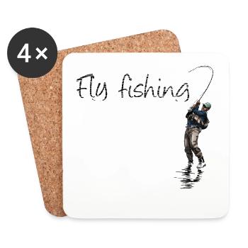 Fly fishing - Untersetzer (4er-Set) - Weiß - Vorne