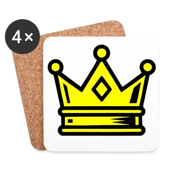 Crown Symbol - Coasters (set of 4) - white - Front