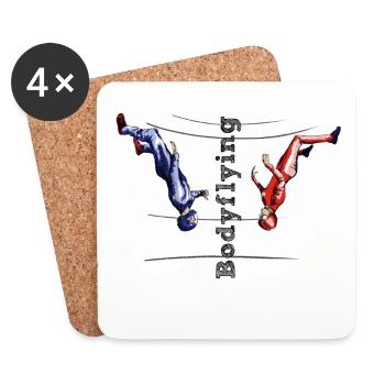 Bodyflying - Untersetzer (4er-Set) - Weiß - Vorne