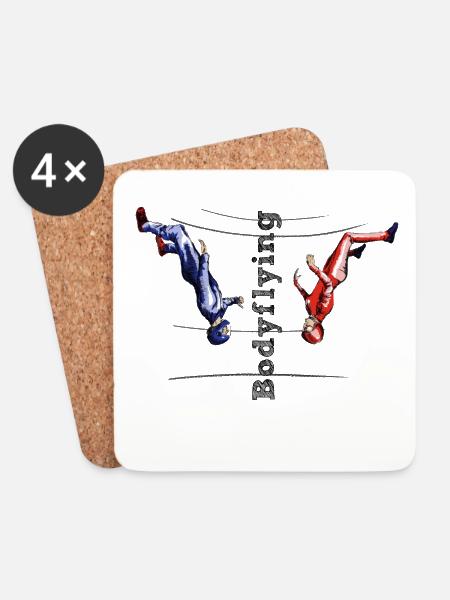 Bodyflying - Untersetzer (4er-Set) - Weiß