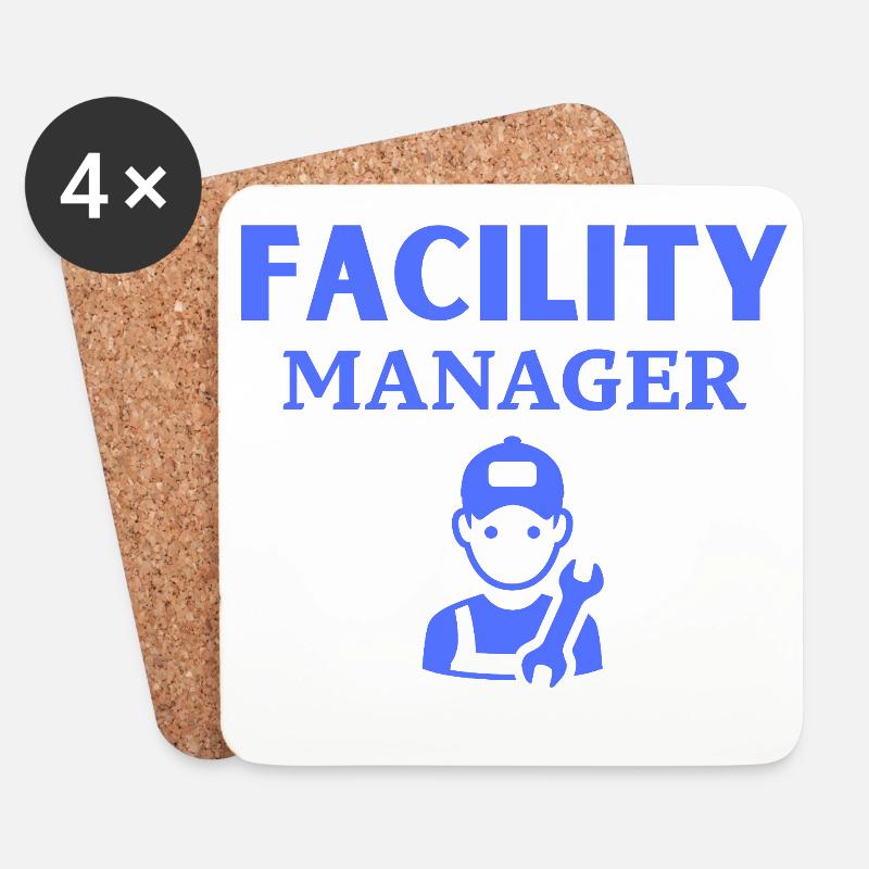  Facility Manager - Untersetzer (4er-Set) - Weiß
