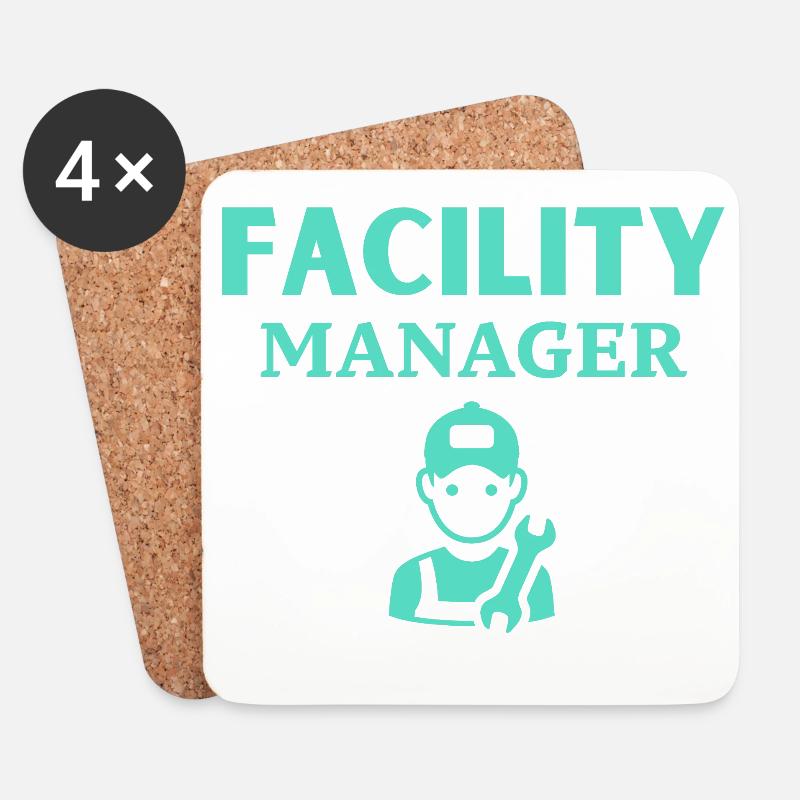 Facility Manager - Untersetzer (4er-Set) - Weiß