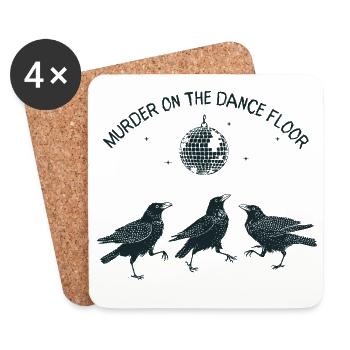 Murder on the Dance Floor Crows - Coasters (set of 4) - white - Front