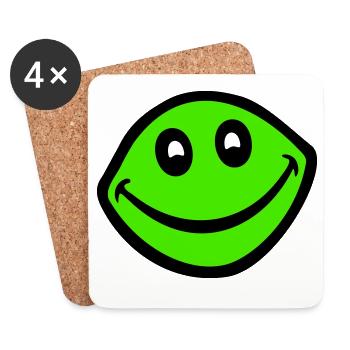 Frog Toad Smiles Funny Comic Happy Cool - Coasters (set of 4) - white - Front