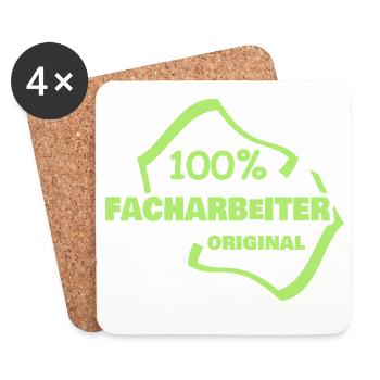 Occupation: Skilled worker - Coasters (set of 4) - white - Front