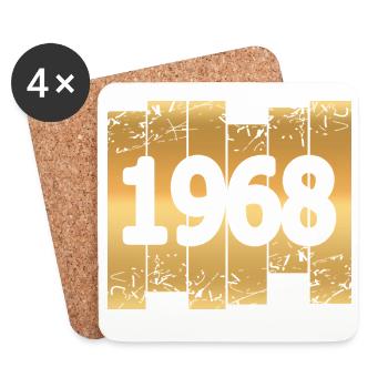 Gold 1968 - Untersetzer (4er-Set) - Weiß - Vorne