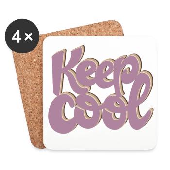 KEEP COOL - Untersetzer (4er-Set) - Weiß - Vorne