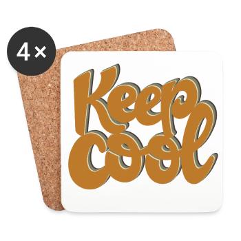 Keep cool - Untersetzer (4er-Set) - Weiß - Vorne