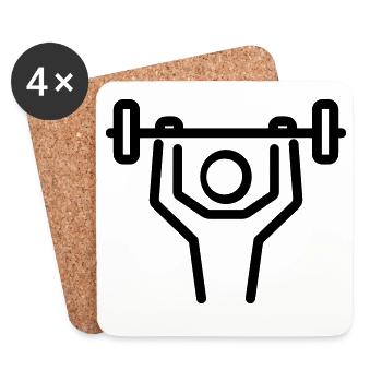 bodybuilding - Coasters (set of 4) - white - Front