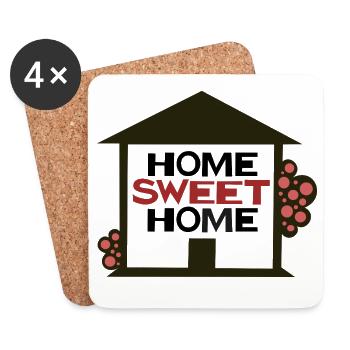 Home sweet home by Cean - Dessous de verre (lot de 4) - blanc - Devant