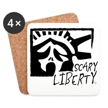 Scary Liberty - Coasters (set of 4) - white - Front