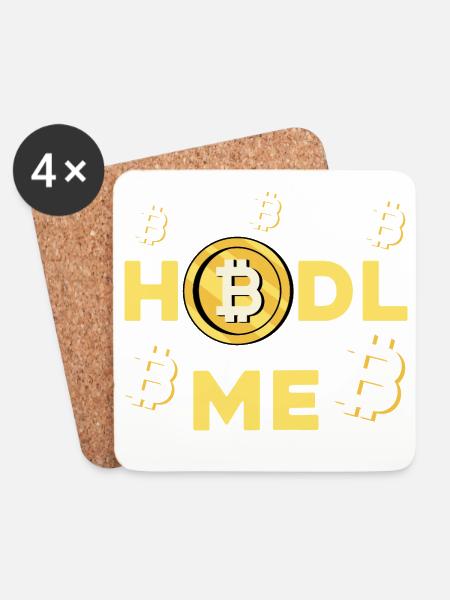 HODL ME Bitcoin Logo - Untersetzer (4er-Set) - Weiß
