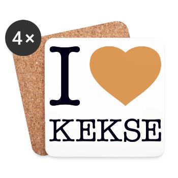 I love cookies - Coasters (set of 4) - white - Front