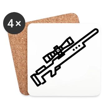 sniper - Coasters (set of 4) - white - Front
