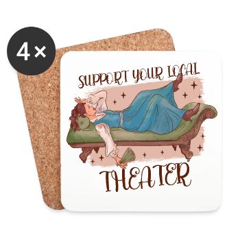 Theater Schauspieler Geschenkideen - Untersetzer (4er-Set) - Weiß - Vorne