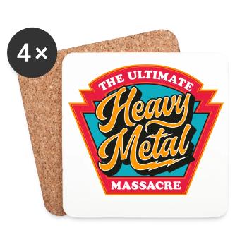 The Ultimate Heavy Metal Massacre - Coasters (set of 4) - white - Front