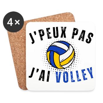 I Can't I Have Volley Humor Gift - Coasters (set of 4) - white - Front