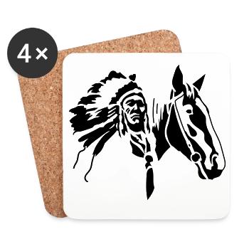 Indians - Coasters (set of 4) - white - Front