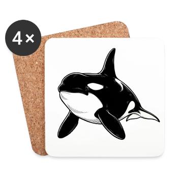 Orca - Untersetzer (4er-Set) - Weiß - Vorne