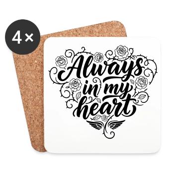 Tattoo Calligraphy Design You are my peace  - Untersetzer (4er-Set) - Weiß - Vorne