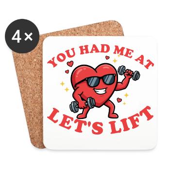 Du hattest mich schon bei "Let's Lift Valentine Li - Untersetzer (4er-Set) - Weiß - Vorne