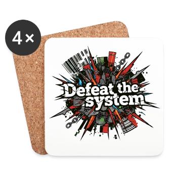 Defeat the System: Rebel Burst - Coasters (set of 4) - white - Front
