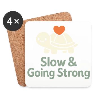 Gentle parenting identity, slow - Coasters (set of 4) - white - Front