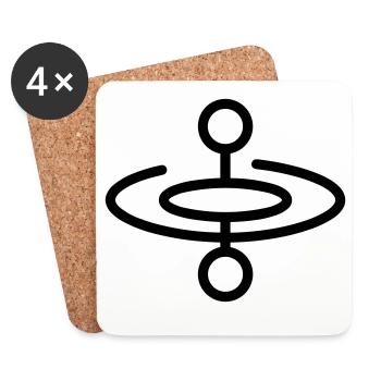 gravity - Coasters (set of 4) - white - Front