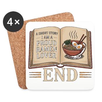 Ramen A Short Story I Am A Proud Ramen Chef - Coasters (set of 4) - white - Front