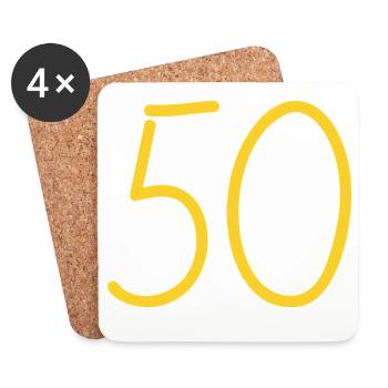 50 - Dessous de verre (lot de 4) - blanc - Devant