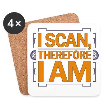 MRI Tech I Scan Therefore I Am MRI Technologist - Untersetzer (4er-Set) - Weiß - Vorne