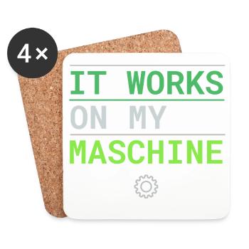 Ça marche sur ma machine - Excuse du développeur - Dessous de verre (lot de 4) - blanc - Devant