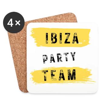Ibiza Party Team - Coasters (set of 4) - white - Front