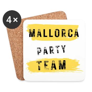 Mallorca Party Team - Coasters (set of 4) - white - Front