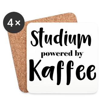 Studies powered by Kaffee - Coasters (set of 4) - white - Front