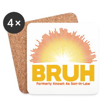 Bruh Sunburst Logo - Son-In-Law - Coasters (set of 4) - white - Front