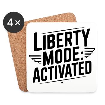 Liberty Mode: Activated - Coasters (set of 4) - white - Front