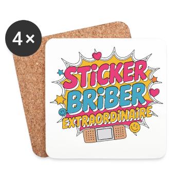 Pediatric Nurse Sticker Briber Pediatric Care - Untersetzer (4er-Set) - Weiß - Vorne