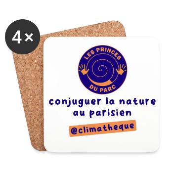 identite_visuelle_du_projet_climatheque - Dessous de verre (lot de 4) - blanc - Devant