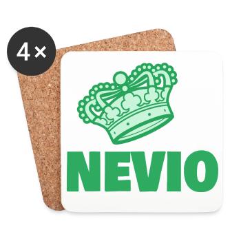 Nevio als Vorname - Untersetzer (4er-Set) - Weiß - Vorne
