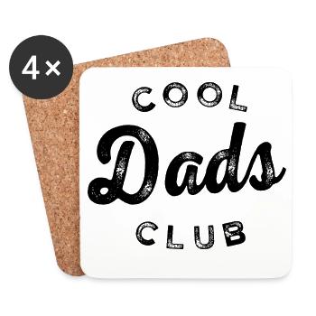 Cool Dads Club - Un cadeau moderne pour papa - Dessous de verre (lot de 4) - blanc - Devant