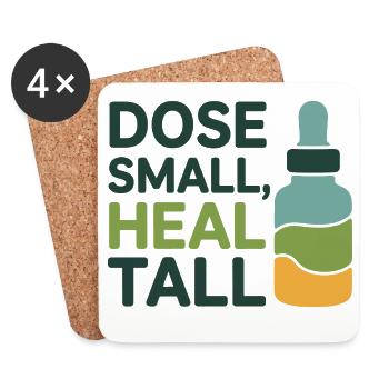 Homeopathy Dose Small Heal Tall Professional  - Coasters (set of 4) - white - Front