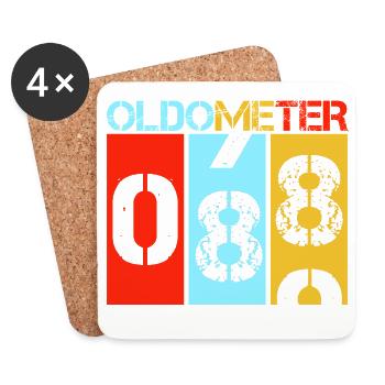 Oldometer 88 Funny 88th Birthday Retro - Coasters (set of 4) - white - Front