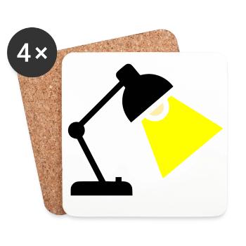 Desk Lamp Light Idea - Coasters (set of 4) - white - Front
