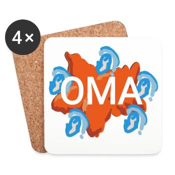 Oma - Untersetzer (4er-Set) - Weiß - Vorne