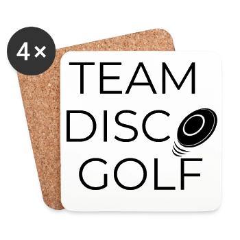 Team Disco Golf - Design mit Scheibe - Untersetzer (4er-Set) - Weiß - Vorne