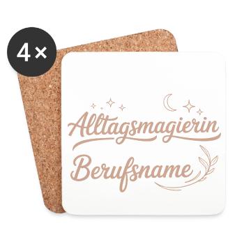 Ergotherapeutin Ergo Praxis Team Ergotherapie - Untersetzer (4er-Set) - Weiß - Vorne